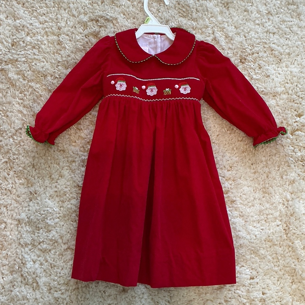 Charming Red Kids Dress with Embroidered Details
